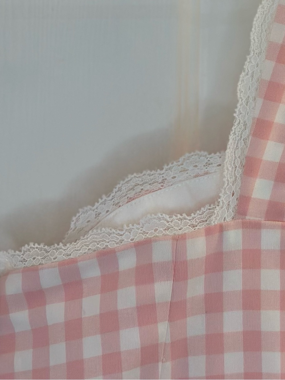 House of CB Brigitte Strawberry Shortcake Gingham Corset Mini Dress size medium - Picture 9 of 11